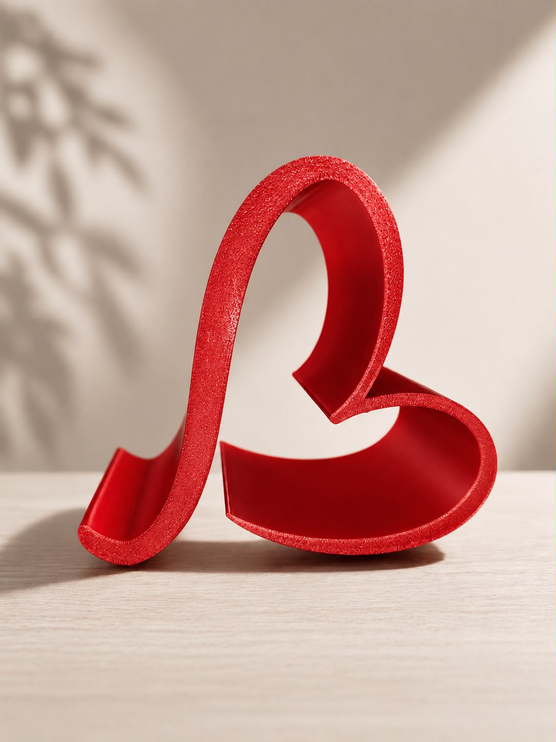 Suporte para Celular de Mesa em Formato de Coração – Impressão 3D