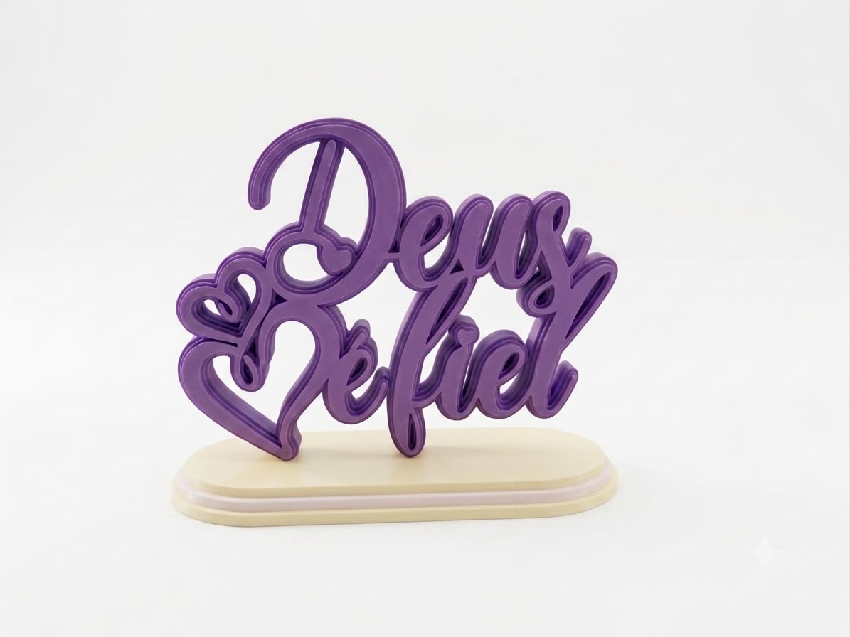 Letreiro Decorativo “Deus é Fiel” - Imagem 2