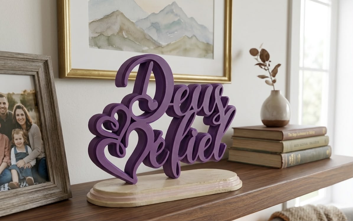 Letreiro Decorativo “Deus é Fiel”
